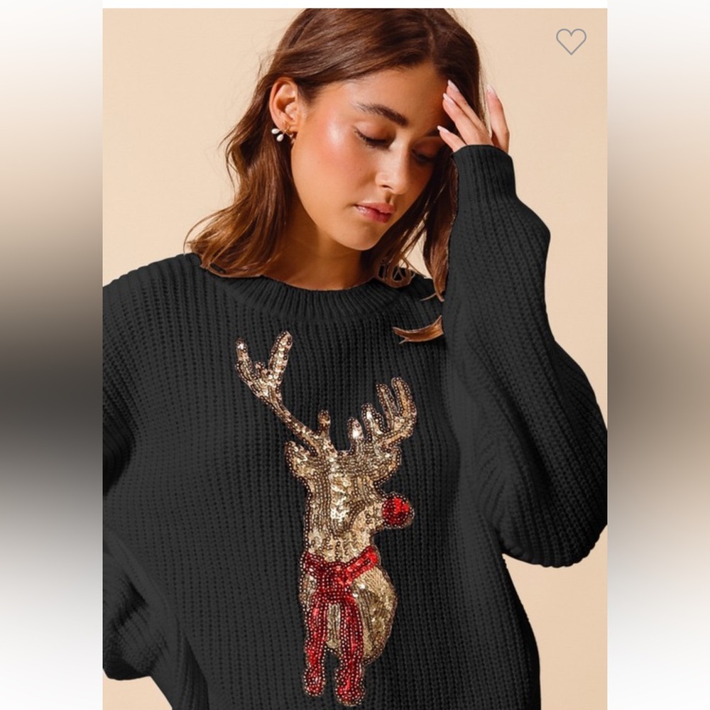 #158 REINDEER RUDOPLH CHRISTMAS SWEATER